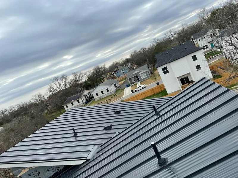 Standing seam metal roof panels with vents for Skylight Repair in Woodlawn